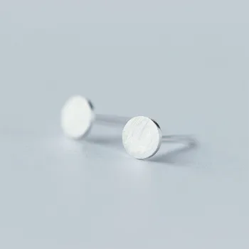 

100% 925 Sterling Silver Prevent Allergy Round Stud Earrings for Women Wedding Earrings Jewelry Accessories Brincos