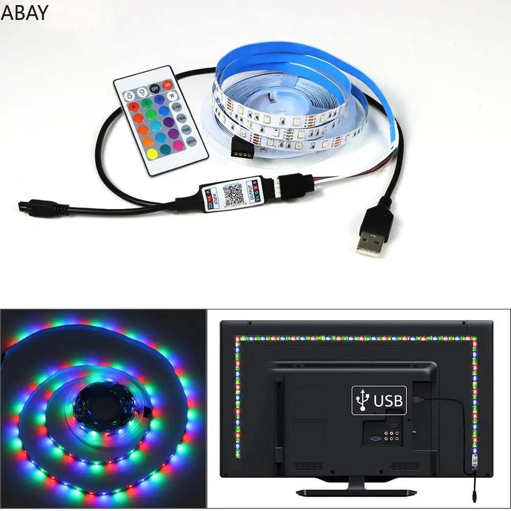Светодиодная лента 5 В USB RGB 60 светодиодный одов/м 1 м|Светодиодные ленты| |
