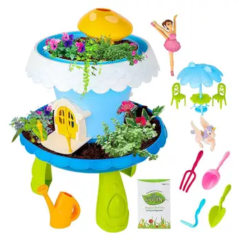 

Fairy Garden Kit With Light Sound Mini Fairy Garden Seeds Soil Play For Kids Birthday Gift