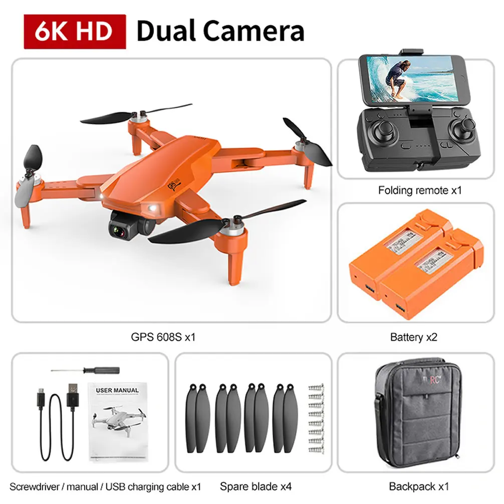 GPS 6K RC Drone UAV with HD Camera Aerial Photography Remote Control Helicopter Quadcopter Aircraft High Quality 3km Flying Dron camera quadcopter drone with camera and remote control RC Quadcopter