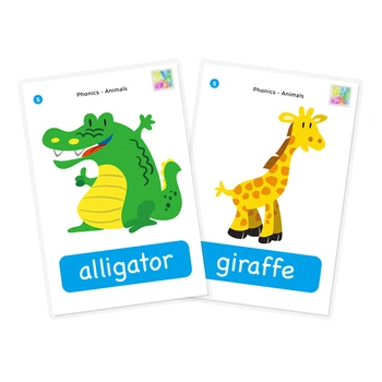 

38pcs Montessori Baby Learning Toys Animal English Word Card Educational Flash Cards For Kids English Teacher Teaching Aids