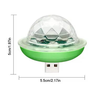 

Mini Ball LED Light USB Powered Stage Light RGB Lamp for An-droid/App-le Adapter