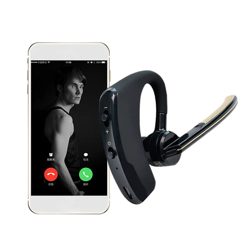 Беспроводная bluetooth-гарнитура с Microphone-V4.1+ Edr bluetooth-гарнитура, 48+ рабочих часов, 200+ часов в режиме ожидания, работа в офисе/за рулем