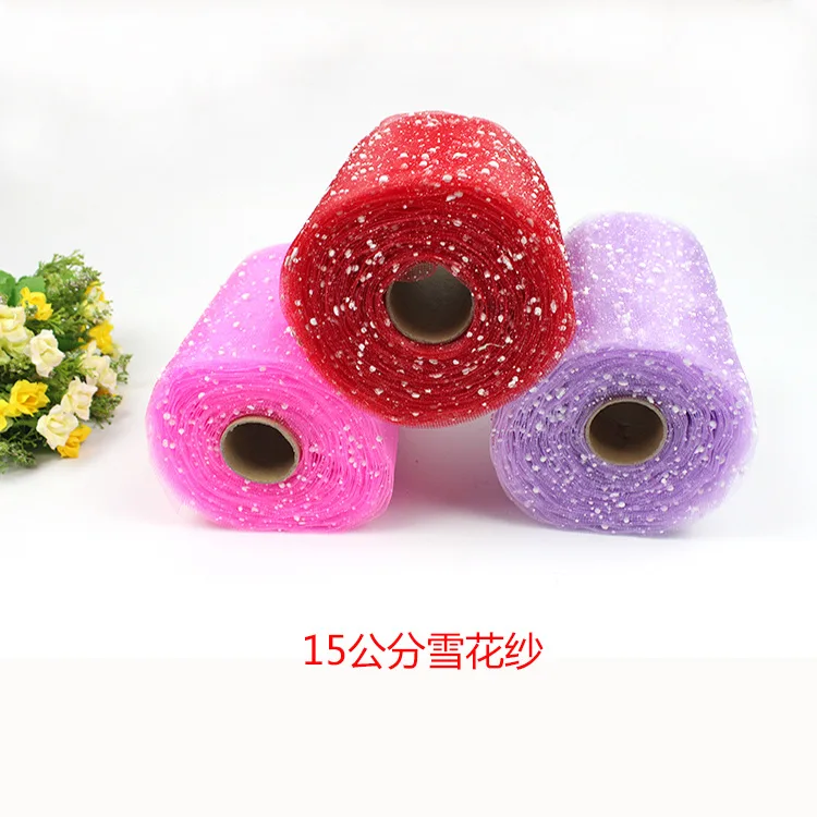 Snow Yarn Snow& Gauze DIY Cartoon Bouquet for Making Material Handmade Accessories Snowflake Flower Shop Supplies Wholesale