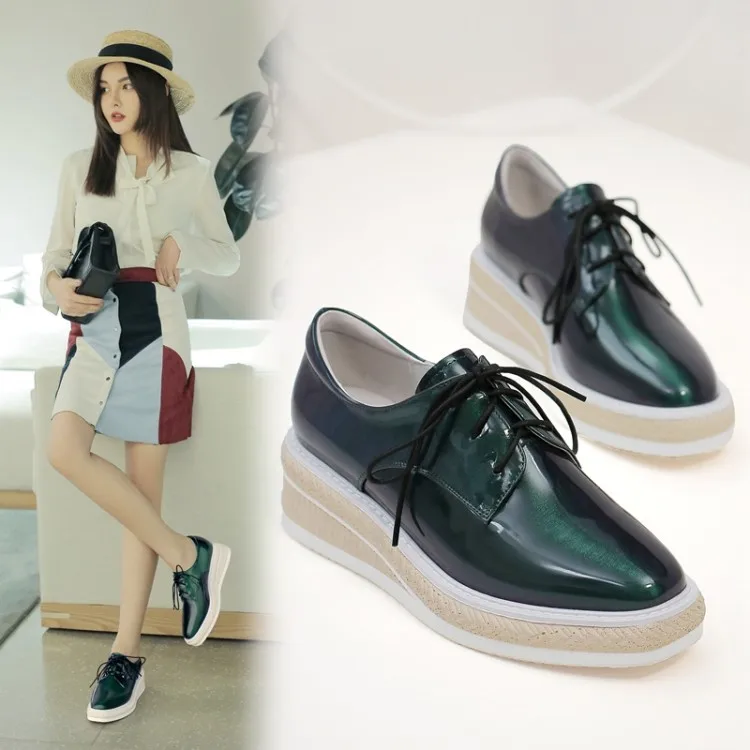 

Item Number 20191112-2 [Chengdu Entirely Handmade Quality-] Thick Bottomed Elevator Lace-up Casual Shoes