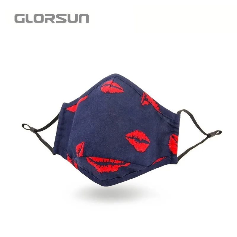 GLORSUN Kpop маска против пыли PM2.5 грипп рот маска с угольным фильтром тканевый респиратор медицинская черная маска на губы бег - Цвет: 002BA01502