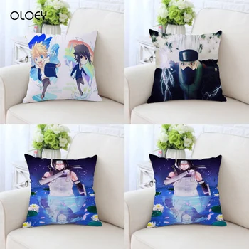 

Classic Cartoon Naruto Image Square Polyester Soft Cushion Cover 45x45cm Home Bedroom Office Hotel Car Decoration Cushion Cover,