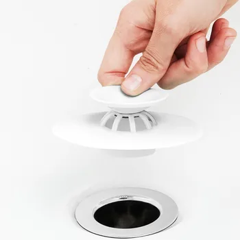 

Floor Bathroom Silicone Drain Plug Filter Pressing Bouncing Closed Drains Cover Strainer Floor Filter Home Kitchen Accessories
