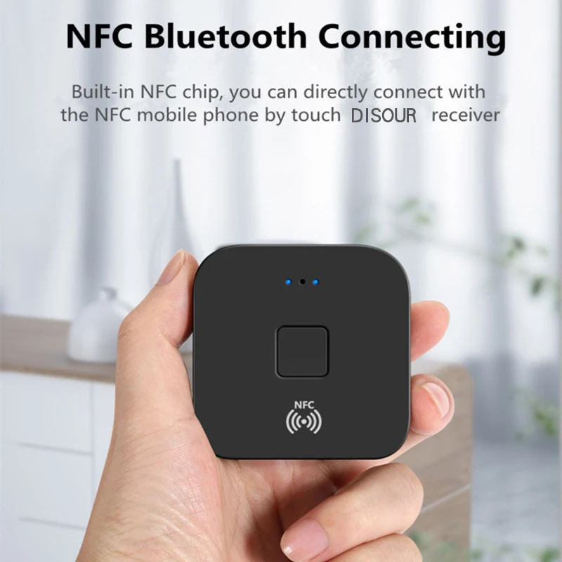 DISOUR NFC Bluetooth 5,0 приемник 3,5 мм AUX RCA Jack HIFI стерео аудио беспроводной адаптер автоматическое включение/выключение для автомобильного комплекта аудио рецептор