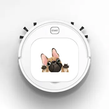 

Robot Vacuum Cleaner Intelligent Automatic Mopping Clean Robot for Hard Floor Carpet Cute French Bulldog