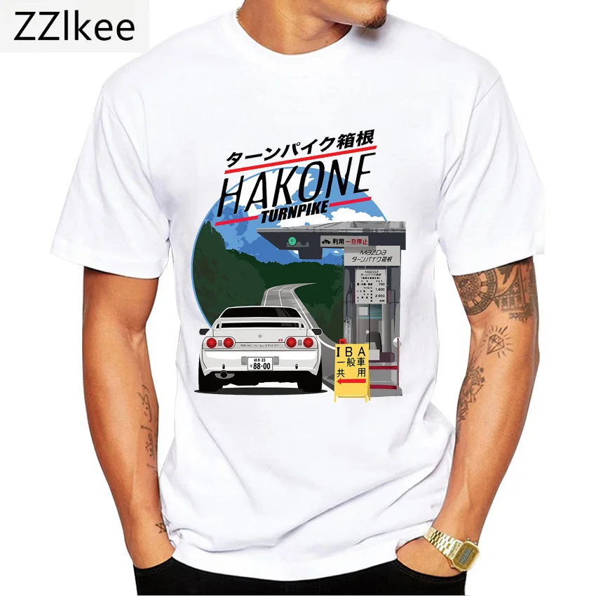 Футболка мужская с забавным принтом приталенная рубашка короткими рукавами Hakone