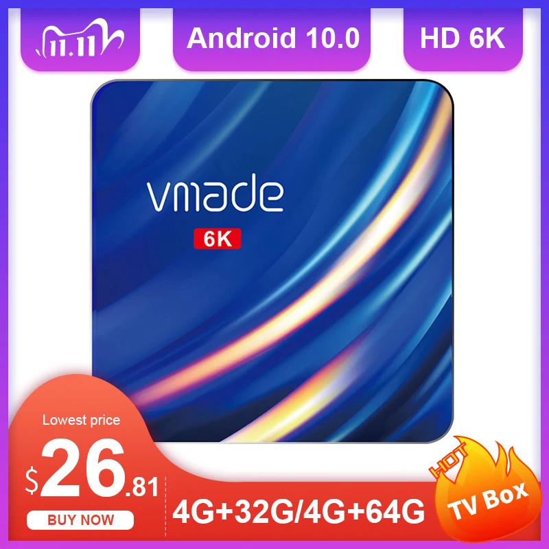 

2020 TV Box Android 10 6K 4GB RAM 64GB 32GB and Smart Android 9.0 tvbox 4K 100M Media Player Set Top Box with 2.4G & 5.8G Wifi