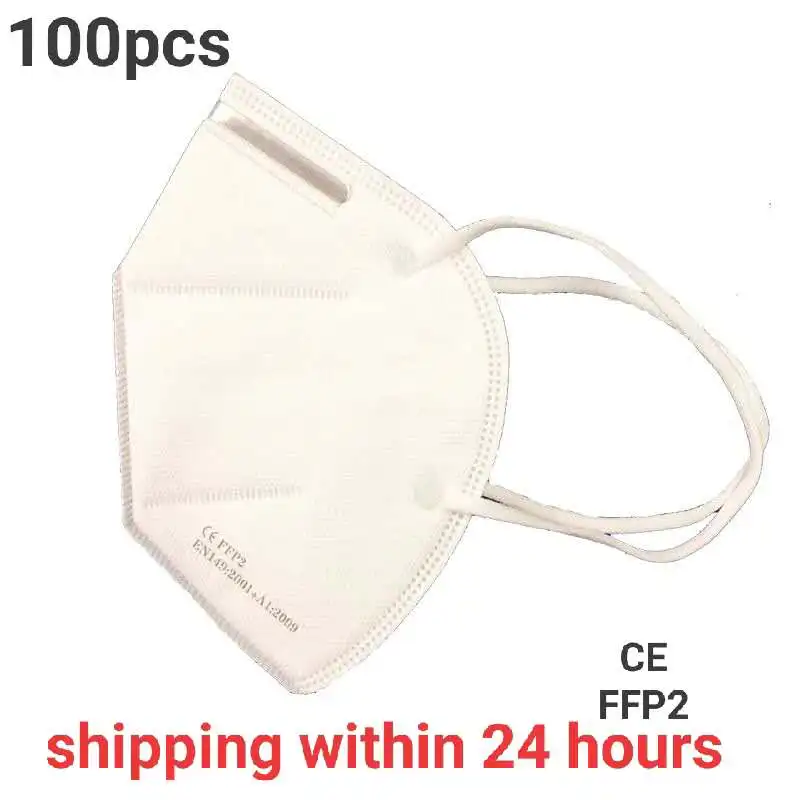 

100Pcs Face Mask N95 Anti Influenza Anti-fog Mouth Masks Kn95 95% Same Protective as KF94 FFP2 DHL Free Shipping