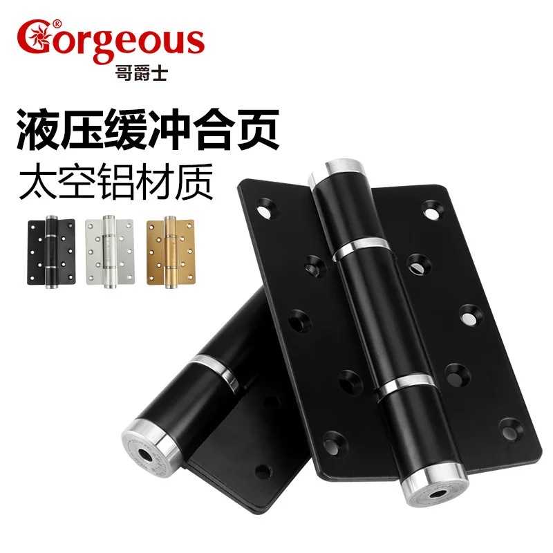 

New Style Multi-functional Hydraulic Buffer Hinge Load-Bearing 60KG No Rust Alumimum Black And White with Pattern Hinge