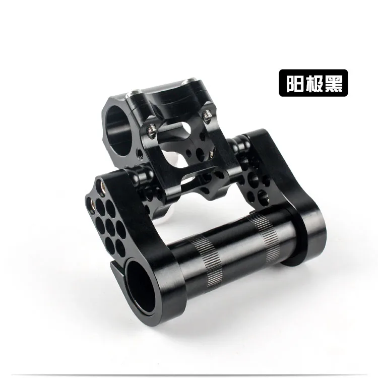 AL7075 CNC Ultra-light Folding Bicycle Adjustable Double stem riser bmx 25.4mm Bike handlebar Stem fitting extender Accessories