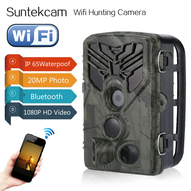 Trail Camera Wifi APP Bluetooth Control Hunting Cameras Wifi830 Live Show Wild 24MP 1296P Night Vision Wildlife Photo Traps hunting trail camera trail camera