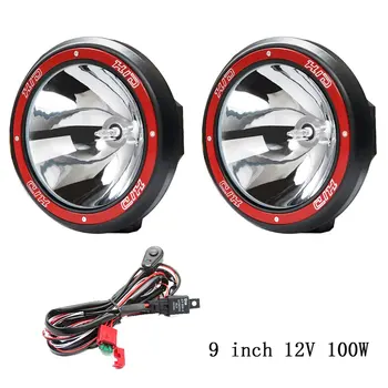 

1 Pair 9" Inch 100W Hid Driving Lights Xenon Spotlight Offroad 4Wd Truck Ute DC 12V