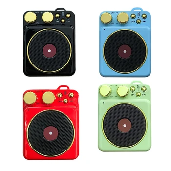 

Mini V5.0 Bluetooth Speaker, Button Metal 3W Portable Vintage Wireless Rechargeable High Definition Loud Volume Audio Speaker