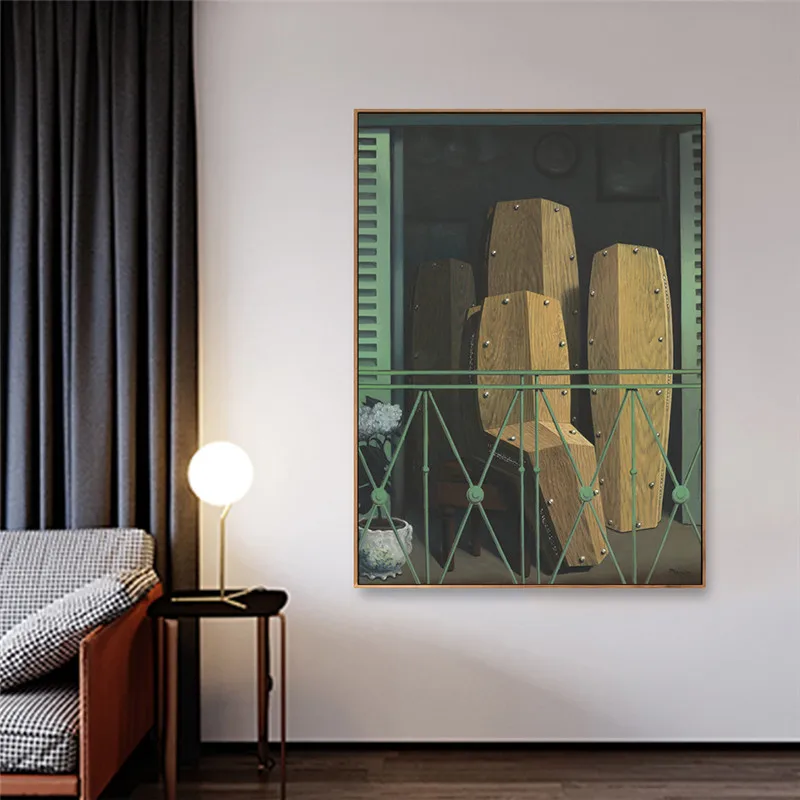 

Manet's Balcony 1950 By Rene Magritte Oil Paintings Print On Canvas Art Print Pictures For living Room Home Decor Unframed