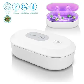 

UV Phone Sanitizer,Smartphone UV Disinfection Box UVC Light Wireless Charger Aromatherapy Sterilizer for All Phones Toothbrush