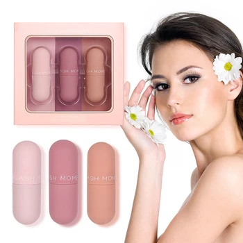 

3pcs/Set Mini Flash Moment Lipstick Set Waterproof Matte Lipstick Long Lasting Makeup Batom Matte Lip Stick Kit Velvet TSLM2