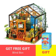 Robotime DIY деревянный миниатюрный кукольный домик Сборка Кукольный дом модель строительные наборы игрушки для детей DG104 Kathy's зеленый сад