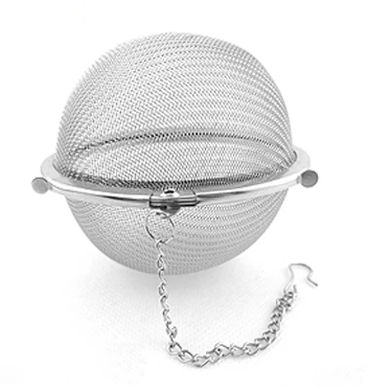 

NEW Tea Stainless Strainer Locking Tea Spice Mesh Stainless Steel Ball Diam 5cm