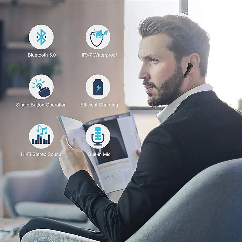Беспроводные наушники TRER Hi Fi Bluetooth голосовой помощник Tws 5 0 шумоподавление auriculares