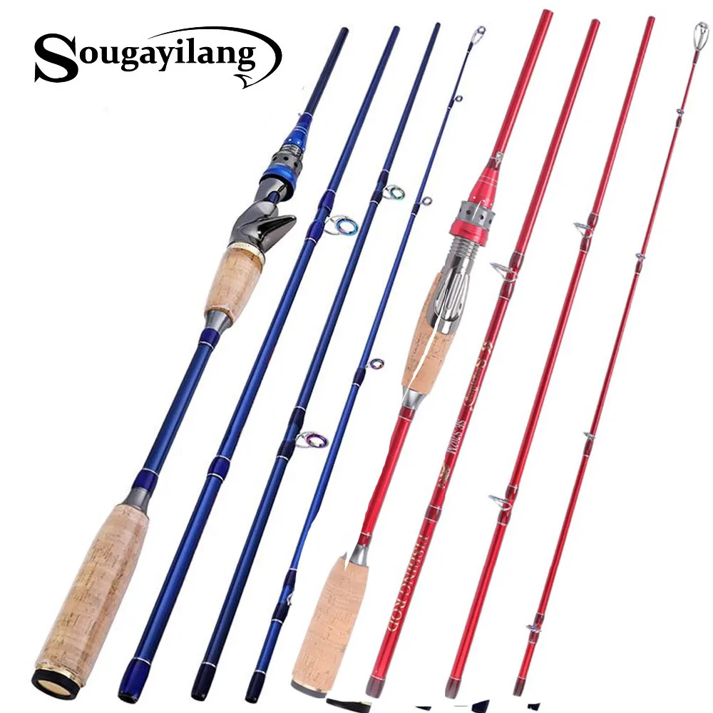 

Sougayilang 2.1M 2.4M Spinning Casting Fishing Rod with Carbon Fiber Ultra Light Portable Travel Fishing Pole Freshwater Fishing