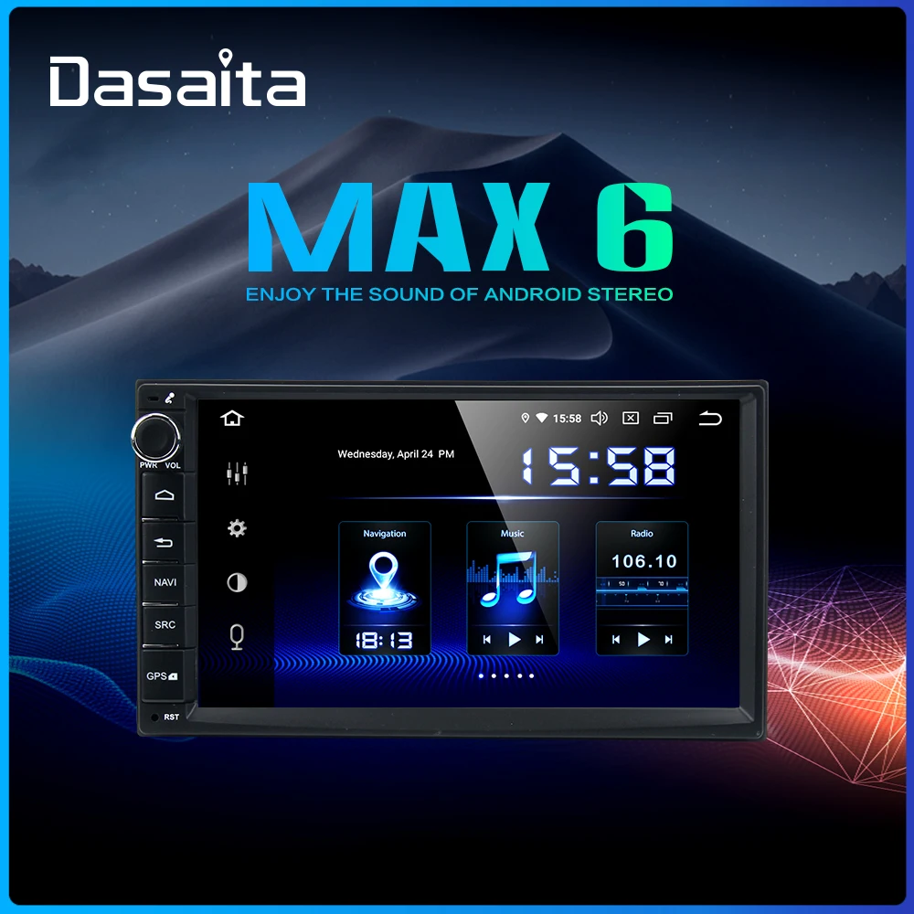 Dasaita 7\ IPS Touch Screen Car Radio TDA7850 Android 9.0 for Universal 2 Din Car Stereo Bluetooth GPS Navigation 64GB ROM MAX6 Dasaita 7\ IPS Touch Screen Car Radio TDA7850 Android 9.0 for Universal 2 Din Car Stereo Bluetooth GPS Navigation 64GB ROM MAX6