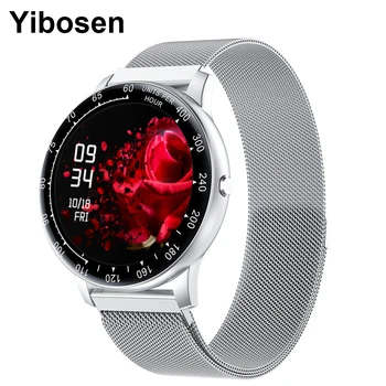 

Yibosen 2020 Women Smart Watch 1.28"Female Function Customize Wallpaper Heart Rate Blood Pressure Monitor Waterproof Smartwatch