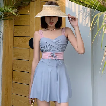 

Swimsuit Woman One Piece Swimwear Women's Women Bathing Suits 2019 Cover Sexy Hot Suit Female Korea Solid Polyester Sierra