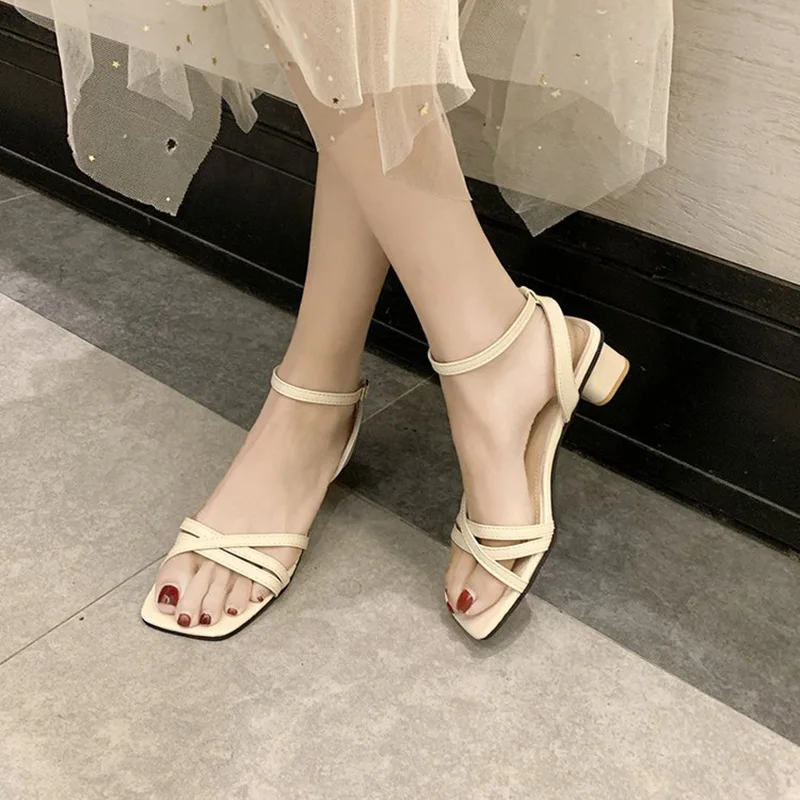 Sandalias de verano de TEMOFON, tacos cuadrados para mujer, zapatos verdes  y rojos con punta abierta, sandalias de tacón para mujer, zapatos de  fiesta, sandalias para mujer HVT1165|Sandalias de mujer| - AliExpress