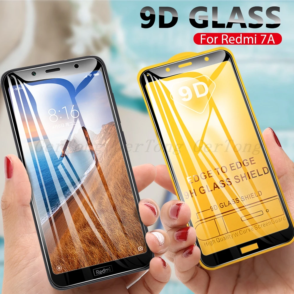 Закаленное стекло 9D с полным покрытием Защита экрана для Xiaomi Redmi 7 8 защита от