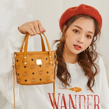

Women's handbag fashion printing letter one shoulder slant straddle bag net red same Mini Pu Tote Bag 2020 NEW
