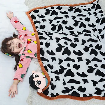 

Newborn Baby Blankets Cow Baby Swaddle Wrap Blanket Soft Thicken Flannel Manta Bebe Infant Bedding Crib Kindergarte Kids Blanket
