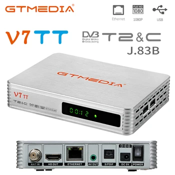 

GTmedia V7 TT Terrestrial Receiver DVB-T/T2/Cable/J.83B Set Top Box 1080P Full HD Support H.265 HEVC USB WIFI no app included