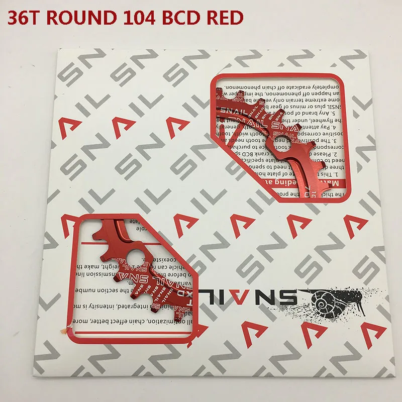 36T 104BCD RED Круглая узкая широкая цепь MTB горный велосипед 104BCD 32T 34T 36T 38T 40T 42T коленчатый набор зубной части пластины 104 BCD - Цвет: 36T 104BCD RED