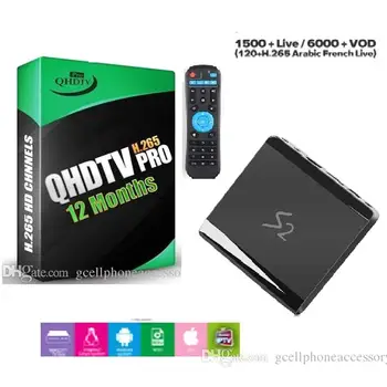

S2 1 Year QHDTV PRO TV Box IPTV Code Smart Android 8.1 Media Player Mini TV Channel 1500+ 6000 VOD Live IPTV Set Top TV Box