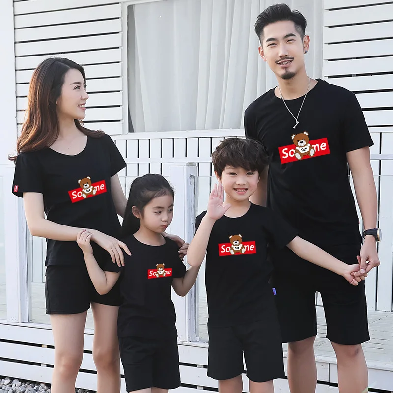 

Family Matching Outfits Mother and Daughter T-Shirt Summer Dress Clothes Father Mother Son Daughter Clothes baby boy outfits