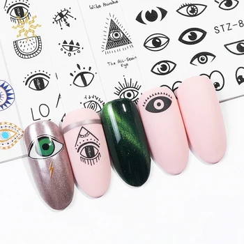 

1pc Eye Series Water Transfer Slider for Nail Art Decorations Charming Sticker Nail Manicure Tattoos Foil Decals Retro Element