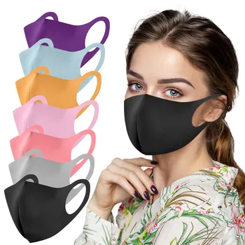 

7PCS Breathable Face Mask Dustproof Fashion Unisex Adult Washable Solid 3D Adjustable Masks facemasks mascaras para la boca