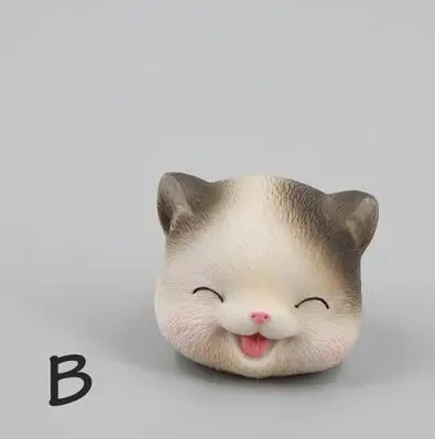 B В форме головы кота 3D Силиконовая форма помадки пластырь для ароматерапии гипсовая форма для украшения автомобиля Торт шоколадные формы - Цвет: B