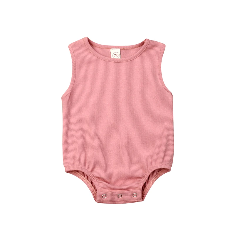 

0-24M Newborn Kid Baby Girls Clothes Solid Color Casual Plain Romper Cute lovely Sweet Solid Outfits Body Top Sunsuit