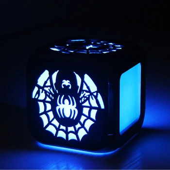 

Multifunction 3D Spider LED Digital Wall Clock Date Time Nightlight Display Table Desktop Clocks Alarm Clock For Home