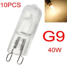 10pcs G9 Halogen Light Bulbs Capsule 240V 24/40/60W Frosted Dimmable Lighting Lamp Warm White 3000K 400 Lumen for Home Bedroom