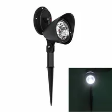 1 шт. Водонепроницаемый 4 светодиодный светильник на солнечных батареях, регулируемый 2 в 1, ландшафтный светильник, охранный светильник, темное Зондирование для наружного двора, сада