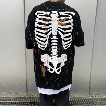 

UNCLEDONJM 2020 Summer Retro Men T shirt O-neck Men T shirt Loose Hip hop Tops Tees Streetwear Short Sleeve T shirts T2-A032