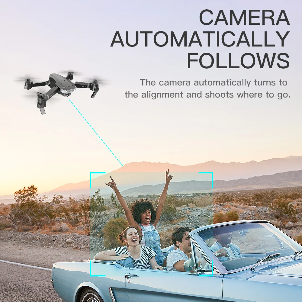 4K Drone Camera WiFi FPV RC Helicopter Optical Flow Positioning Drone Smart Follow Remote Control Foldable Quadcopter Aircraft
