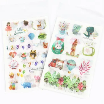 

6 Sheets / Pack Of Fantasy Paradise Cute Girl Sticky Paper Kawaii Sticker Diary Scrapbook Decoration Children Stationery Gift